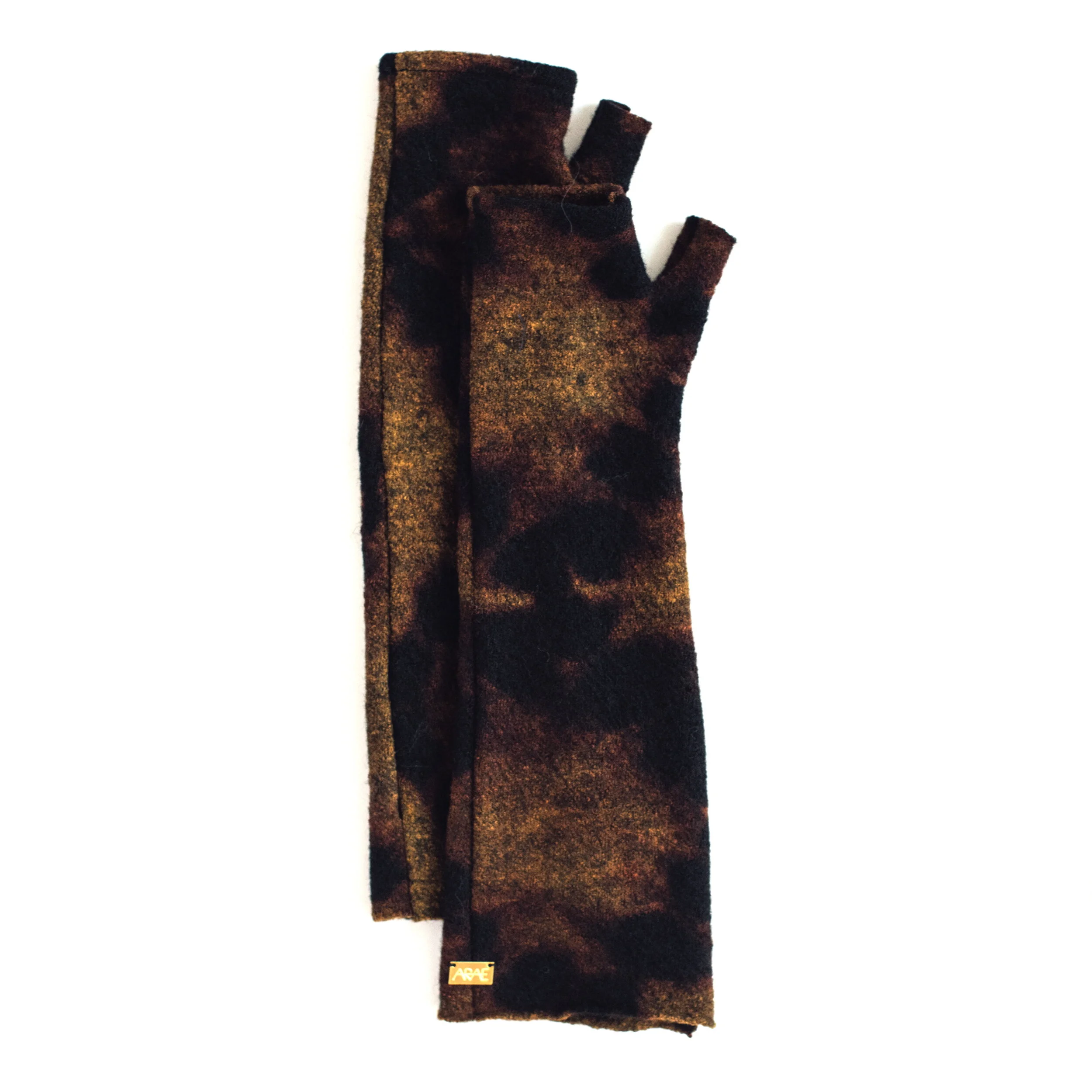 Mod Long Fingerless Gloves // Onyx Shibori — ARAE